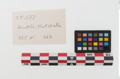 Etikett zu Bronzeuntersatz (NHMW-PRAE-025277)